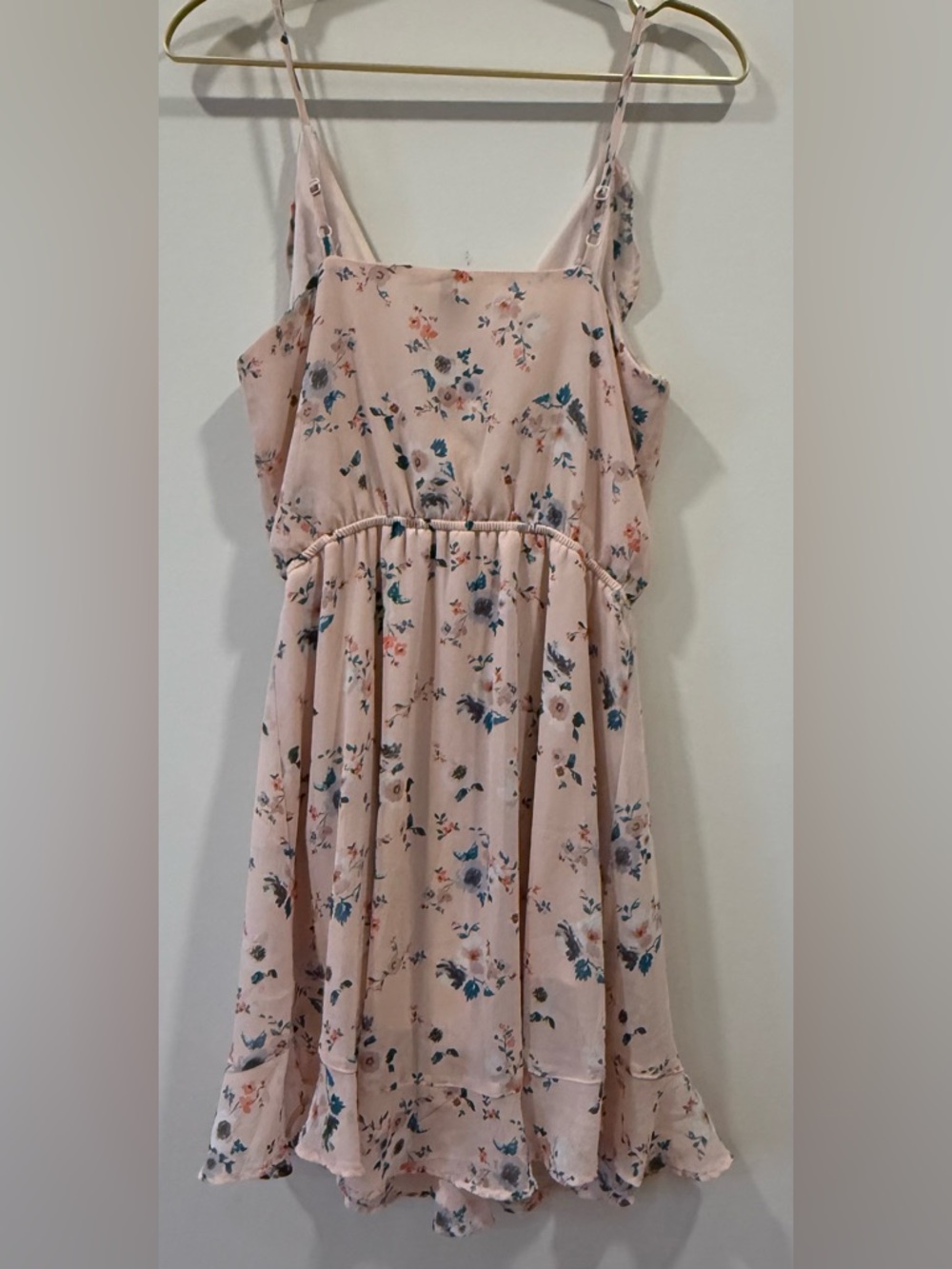 Blush Pink Floral Ruffle Sundress - Picture 2 of 3
